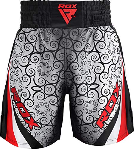 RDX Pantalones Boxeo Corto Entrenamiento Muay Thai Shorts Running Fitness MMA Kickboxing.