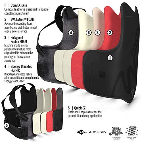 RDX Protección De Cuerpo Boxeo Armadura del Pecho Piel de Cuero Artes Marciales MMA Protectora Deportiva Almohadilla Vientre Taekwondo Entrenamiento Shield