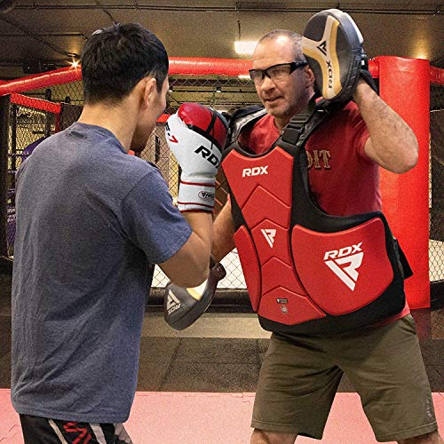 RDX Protección De Cuerpo MMA Boxeo Armadura del Pecho Artes Marciales Protectora Deportiva Almohadilla Vientre Taekwondo Entrenamiento Shield RDX Protección De Cuerpo MMA Boxeo Armadura del Pecho Artes Marciales Protectora Deportiva Almohadilla Vientre Taekwondo Entrenamiento Shield
