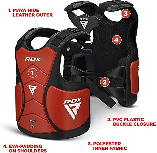RDX Protección De Cuerpo MMA Boxeo Armadura del Pecho Artes Marciales Protectora Deportiva Almohadilla Vientre Taekwondo Entrenamiento Shield RDX Protección De Cuerpo MMA Boxeo Armadura del Pecho Artes Marciales Protectora Deportiva Almohadilla Vientre Taekwondo Entrenamiento Shield