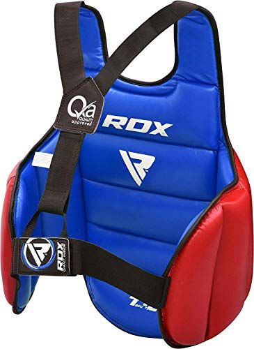 RDX Protector de Pecho TKD Protección De Cuerpo MMA Boxeo Vientre para Pecho Peto Taekwondo (Reversible)