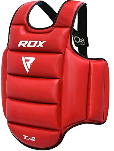 RDX Protector de Pecho TKD Protección De Cuerpo MMA Boxeo Vientre para Pecho Peto Taekwondo (Reversible)