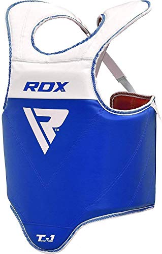 RDX Protector de Pecho TKD Protección De Cuerpo MMA Boxeo Vientre Taekwondo Reversible para Pecho Peto Taekwondo