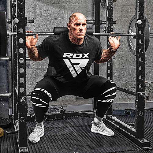 RDX Rodillera Gimnasio rodilla cincha para Levantamiento de pesas | Aprobado por IPL y USPA | Rodilleras Soporte para Powerlifting, Musculación Entrenamiento, Gimnástico, Bodybuilding, Fitness Deporte