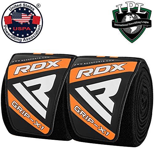 RDX Rodillera Gimnasio rodilla cincha para Levantamiento de pesas| Aprobado por IPL y USPA| Rodilleras Soporte para Powerlifting, Musculación Entrenamiento, Gimnástico, Bodybuilding, Fitness Deporte