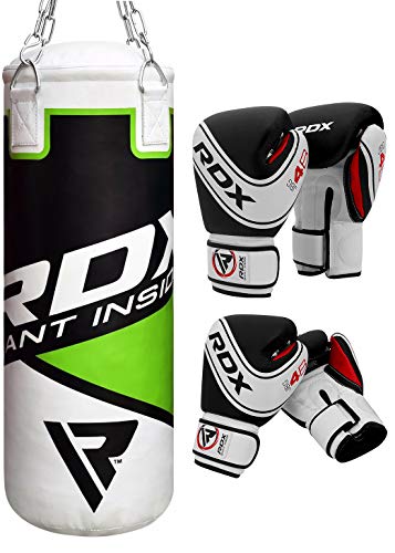 RDX Saco de Boxeo Niños Relleno MMA Muay Thai Kick Boxing Artes Marciales con Guantes Entrenamiento Junior Punching Bag