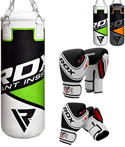 RDX Saco de Boxeo Niños Relleno MMA Muay Thai Kick Boxing Artes Marciales con Guantes Entrenamiento Junior Punching Bag