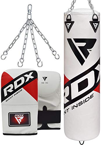 RDX Saco de Boxeo Relleno MMA Muay Thai Kick Boxing Artes Marciales con Guantes Cadena Entrenamiento 4FT 5FT Punching Bag