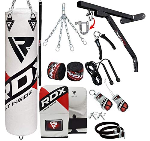 RDX Saco de Boxeo Relleno MMA Muay Thai Kick Boxing Artes Marciales con Soporte Pared Cadena Guantes 17PC 4FT 5FT Punching Bag