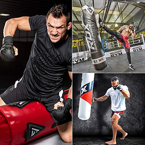 RDX Saco de Boxeo Relleno MMA Muay Thai Kick Boxing Artes Marciales con Soporte Pared Cadena Guantes 17PC 4FT 5FT Punching Bag RDX Saco de Boxeo Relleno MMA Muay Thai Kick Boxing Artes Marciales con Soporte Pared Cadena Guantes 17PC 4FT 5FT Punching Bag