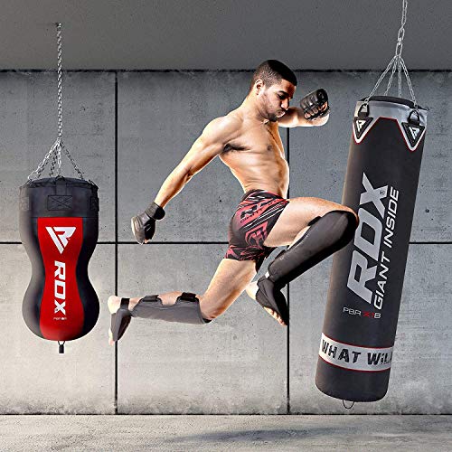 RDX Saco de Boxeo Relleno MMA Muay Thai Kick Boxing Artes Marciales con Soporte Pared Cadena Guantes 17PC 4FT 5FT Punching Bag