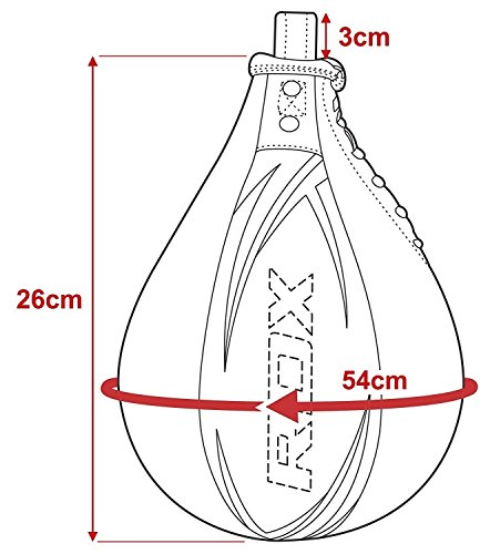 RDX Velocidad Bola Cuero MMA Peras Boxeo Pera Rápida Speed Bag Entrenamiento Gimnasio