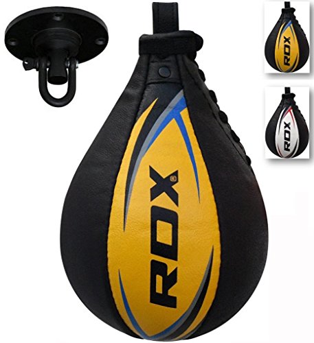 RDX Velocidad Bola Cuero MMA Peras Boxeo Pera Rápida Speed Bag Entrenamiento Gimnasio RDX Velocidad Bola Cuero MMA Peras Boxeo Pera Rápida Speed Bag Entrenamiento Gimnasio
