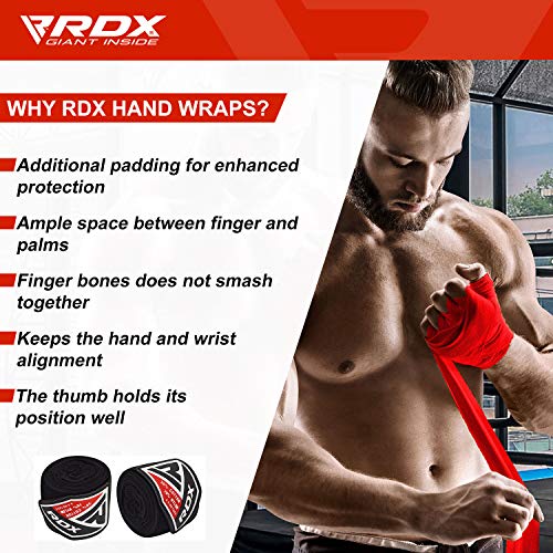 RDX Vendas Boxeo Cinta Elástico Mano Muñeca MMA 4,5 Metros Envolturas Vendaje Kick Boxing RDX Vendas Boxeo Cinta Elástico Mano Muñeca MMA 4,5 Metros Envolturas Vendaje Kick Boxing