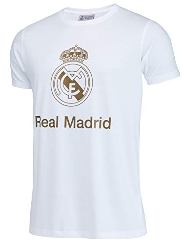Real Madrid Camiseta de algodón Colección Oficial - Hombre - Talla XL