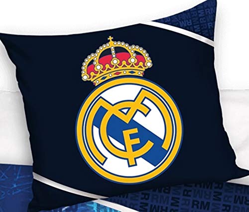 Real Madrid Carbotex RM186007-135 - Juego de ropa de cama infantil (135 x 200 cm + 80 x 80 cm)