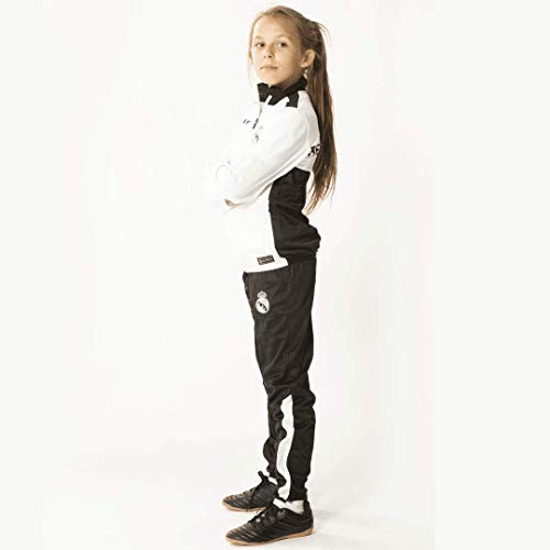Real Madrid - Chándal para niños - niños - niñas - fútbol - casa - 18/19 - Ropa de fútbol - Ropa de fútbol - Blanco/Negro - Talla 104/116/128/140/152/164 (140) Real Madrid - Chándal para niños - niños - niñas - fútbol - casa - 18/19 - Ropa de fútbol - Ropa de fútbol - Blanco/Negro - Talla 104/116/128/140/152/164 (140)