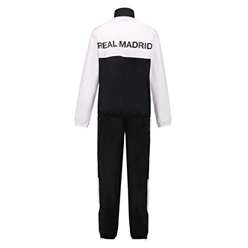 Real Madrid - Chándal para niños - niños - niñas - fútbol - casa - 18/19 - Ropa de fútbol - Ropa de fútbol - Blanco/Negro - Talla 104/116/128/140/152/164 (140) Real Madrid - Chándal para niños - niños - niñas - fútbol - casa - 18/19 - Ropa de fútbol - Ropa de fútbol - Blanco/Negro - Talla 104/116/128/140/152/164 (140)