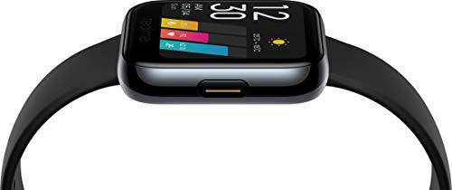 realme Watch - Smartwatch, pantalla de 1.4", mide frecuencia cardíaca PPG y saturación de oxígeno en la sangre (SpO2), 14 modos deportivos, batería de 160mAh (7 a 9 días duración) - Color Negro