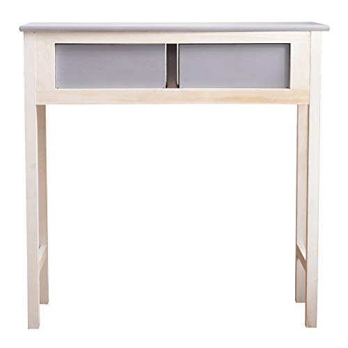 Rebecca Mobili Consola Gris, Mesa Escritorio para el Dormitorio, Madera, Estilo Shabby, Sala de Estar Pasillo - Medidas: 80 x 80 x 30 cm (AxANxF) - Art. RE4193 Rebecca Mobili Consola Gris, Mesa Escritorio para el Dormitorio, Madera, Estilo Shabby, Sala de Estar Pasillo - Medidas: 80 x 80 x 30 cm (AxANxF) - Art. RE4193