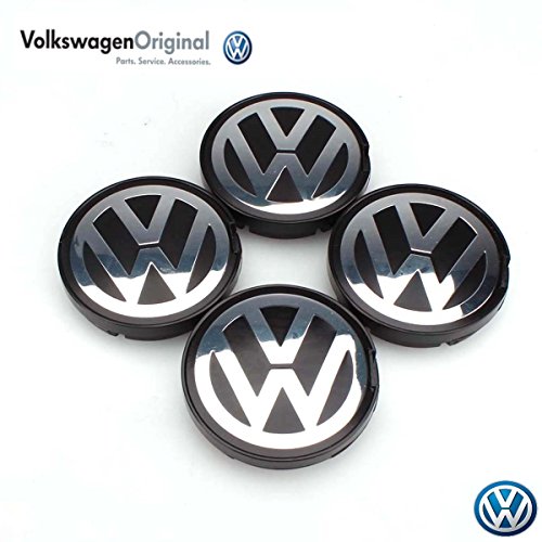 Recambios Originales Volkswagen - Juego de Tapas Centrales para Ruedas de Aleación, 55mm Recambios Originales Volkswagen - Juego de Tapas Centrales para Ruedas de Aleación, 55mm