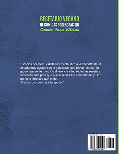 Recetario Vegano de Comidas Poderosas sin Carnes para Atletas: 200 Recetas altas en Proteína para Musculación