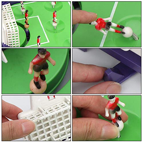 RecoverLOVE Mesa Mini Fútbol Foosball Dedo Competición Niños Juego de fútbol Juguetes con Portero móvil, Juego de Tablero de eyección con los Dedos para la acción de fútbol