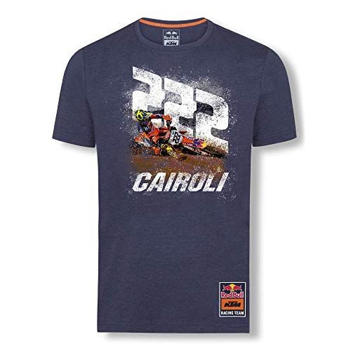 Red Bull KTM Antonio Cairoli 222 T-Camisa, Azul Hombres Large Camisa Manga Larga, KTM Racing Team Original Ropa & Accesorios