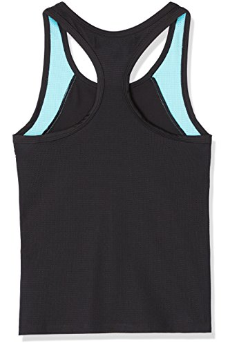 RED WAGON Camiseta Deportiva de Tirantes para Niñas, Negro (Black/menthol Blue), 4 años