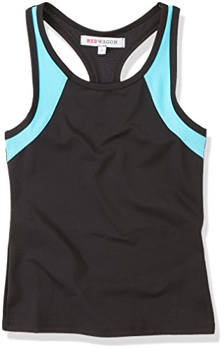 RED WAGON Camiseta Deportiva de Tirantes para NiƱas, Negro (Black/menthol Blue), 4 aƱos RED WAGON Camiseta Deportiva de Tirantes para NiƱas, Negro (Black/menthol Blue), 4 aƱos