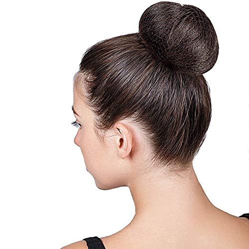 Redecillas Pelo Invisible FOGAWA 20 PCS Redecillas de Peluca Moño Ballet Malla con Borde Elástico para Mujer Artistas diy peluqueria decoracion pelo de ballet para las mujeres- Café (50cm)