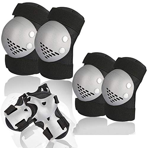 Redmoo Protecciones Patines Niños, 6pcs Juego Protectores Rodilleras Coderas Muñeca Muñequeras Seguridad para Skate Bicicleta Ciclismo (Negro) Redmoo Protecciones Patines Niños, 6pcs Juego Protectores Rodilleras Coderas Muñeca Muñequeras Seguridad para Skate Bicicleta Ciclismo (Negro)