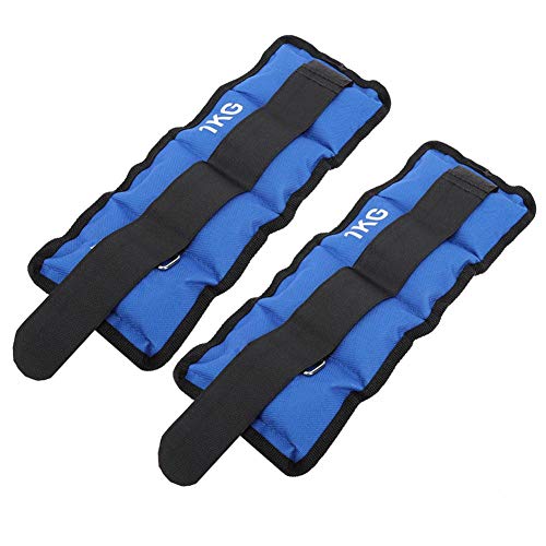 Redxiao 【????? ??????】 Pesas de Tobillo de Mano de Obra Fina, 1 kg de Pesas de Bolsa de Arena, Azul para Hombres, Mujeres, entusiastas del Fitness, Entrenamiento Muscular(1KG)