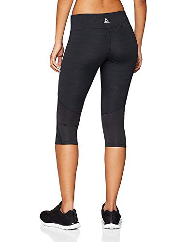 Reebok AC Capri Mallas Pirata, Mujer, Negro, S