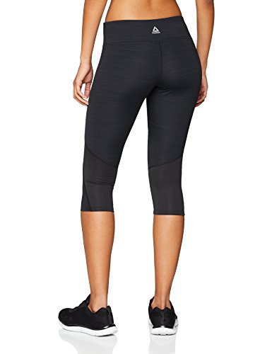 Reebok AC Capri Mallas Pirata, Mujer, Negro, S