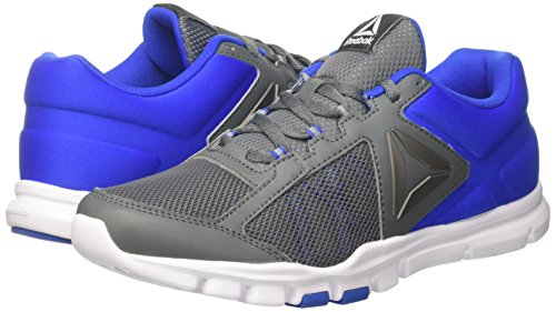 Reebok Bs8031, Zapatillas de Deporte para Hombre, Gris (Alloy/Vital Blue/White), 45 EU