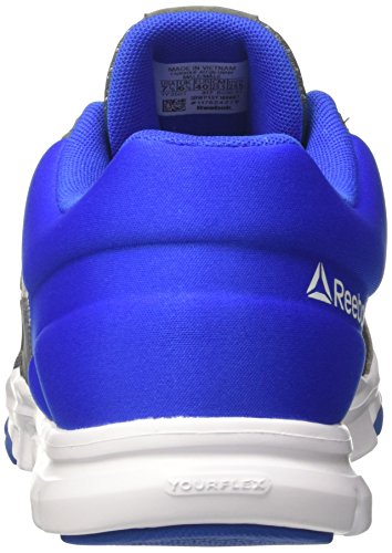 Reebok Bs8031, Zapatillas de Deporte para Hombre, Gris (Alloy/Vital Blue/White), 45 EU