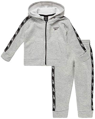 Reebok Chándal para bebé niño – sudadera atlética de forro polar y pantalones deportivos (bebé/bebé) - gris - 3 años Reebok Chándal para bebé niño – sudadera atlética de forro polar y pantalones deportivos (bebé/bebé) - gris - 3 años