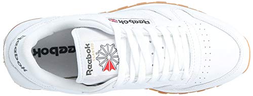 Reebok Classic Leather - Zapatillas de cuero para hombre, color blanco (white / gum 2), talla 42