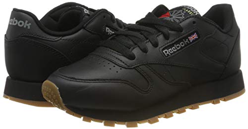 Reebok Classic Leather Zapatillas, Mujer, Negro (Int / Black / Gum), 40.5 EU