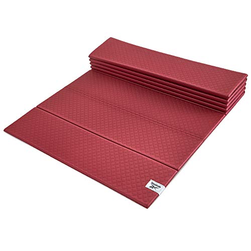 Reebok Colchoneta de yoga plegable, 6 mm, Fitness, Wine Reebok Colchoneta de yoga plegable, 6 mm, Fitness, Wine
