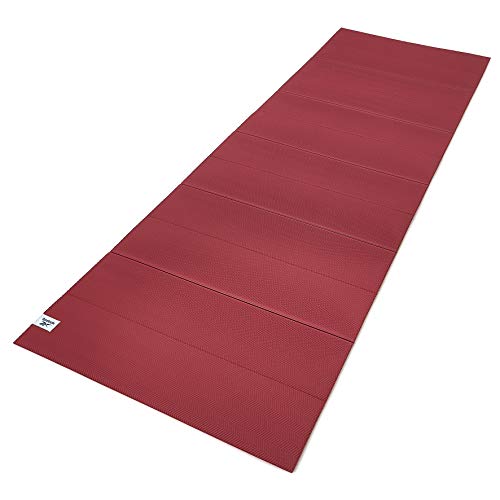 Reebok Colchoneta de yoga plegable, 6 mm, Fitness, Wine