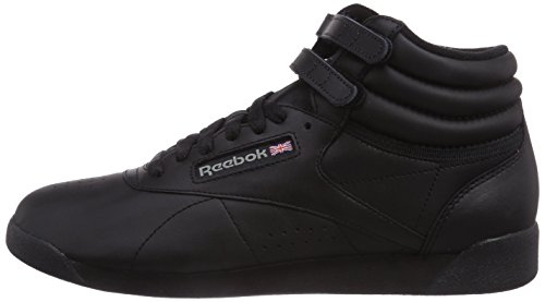 Reebok Freestyle Hi - Zapatillas de cuero para mujer, Negro (Black), 38 EU