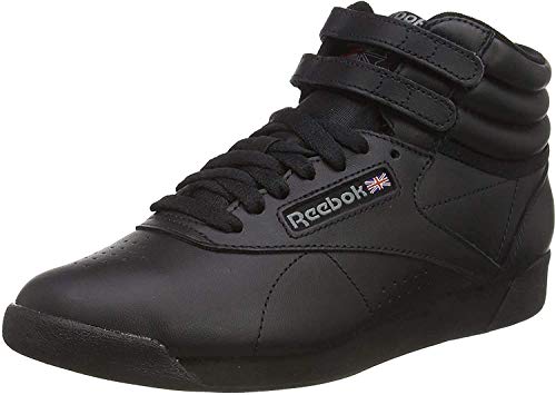 Reebok Freestyle Hi - Zapatillas de cuero para mujer, Negro (Black), 38 EU