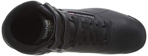 Reebok Freestyle Hi - Zapatillas de cuero para mujer, Negro (Black), 38.5 EU