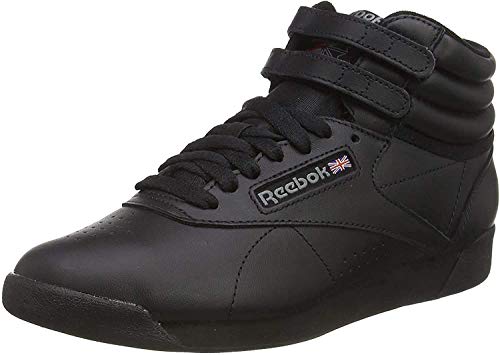 Reebok Freestyle Hi - Zapatillas de cuero para mujer, Negro (Black), 38.5 EU Reebok Freestyle Hi - Zapatillas de cuero para mujer, Negro (Black), 38.5 EU
