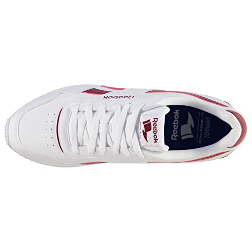 Reebok Hombre Royal Glide Ripple Clip Zapatillas Deportivas Blanco/Borgoña EU 40.5 (UK 7) Reebok Hombre Royal Glide Ripple Clip Zapatillas Deportivas Blanco/Borgoña EU 40.5 (UK 7)