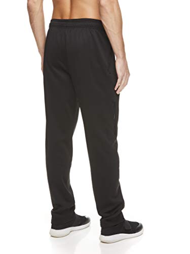 Reebok Men's Track & Running Pants with Pockets - Athletic Workout Training & Gym Pants for Men - Black Sprint Ob, Large Reebok Men's Track & Running Pants with Pockets - Athletic Workout Training & Gym Pants for Men - Black Sprint Ob, Large
