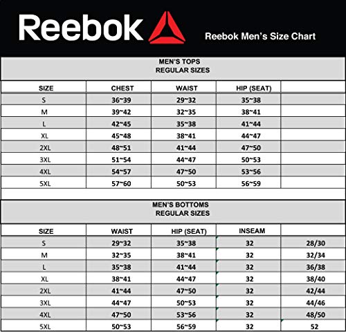 Reebok Men's Track & Running Pants with Pockets - Athletic Workout Training & Gym Pants for Men - Black Sprint Ob, Large