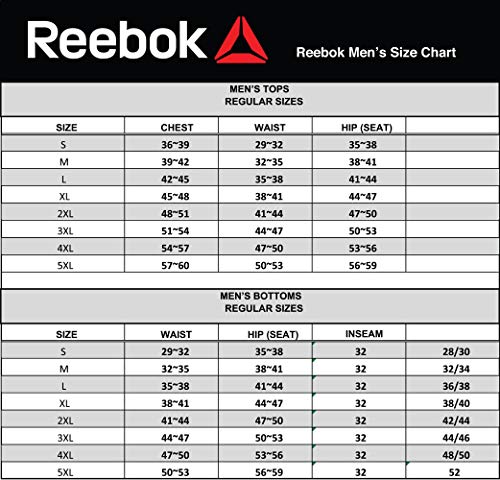 Reebok Men's Track & Running Pants with Pockets - Athletic Workout Training & Gym Pants for Men - Black Sprint Ob, Large Reebok Men's Track & Running Pants with Pockets - Athletic Workout Training & Gym Pants for Men - Black Sprint Ob, Large